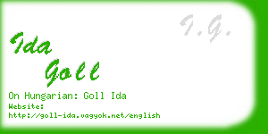 ida goll business card
